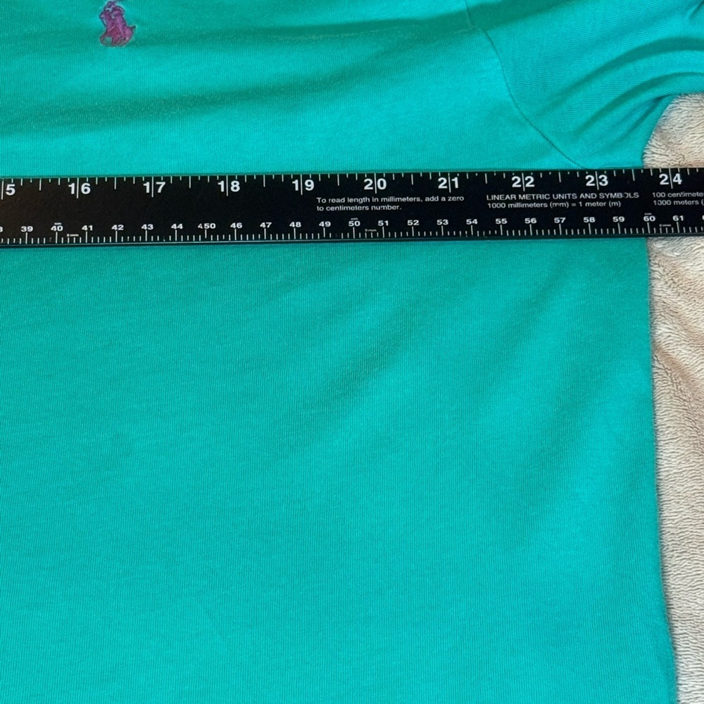 Polo Ralph Lauren Lot of 2 Large Blue Plaid Short Sleeve and Teal T shirt - Picture 10 of 16